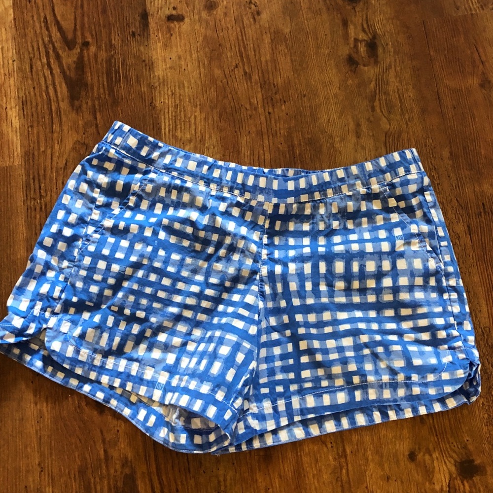 Lilly Pulitzer Blue and White Swim Coverup Shorts